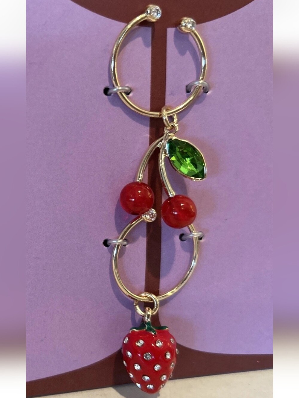 Anhropologie Cocktail Charms - set of 2 - Berry Sweet - Picture 2 of 9